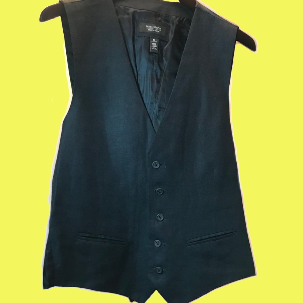 Nordstrom Linen Navy Suit Vest
